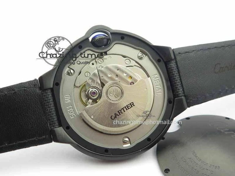 Ballon Bleu 42mm DLC JF Best Edition Black Dial On Black Nylon Strap Miyota UrbanChic 6295
