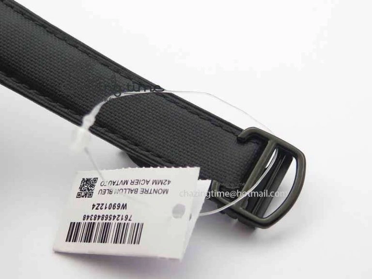 Ballon Bleu 42mm DLC JF Best Edition Black Dial On Black Nylon Strap Miyota UrbanChic 6295