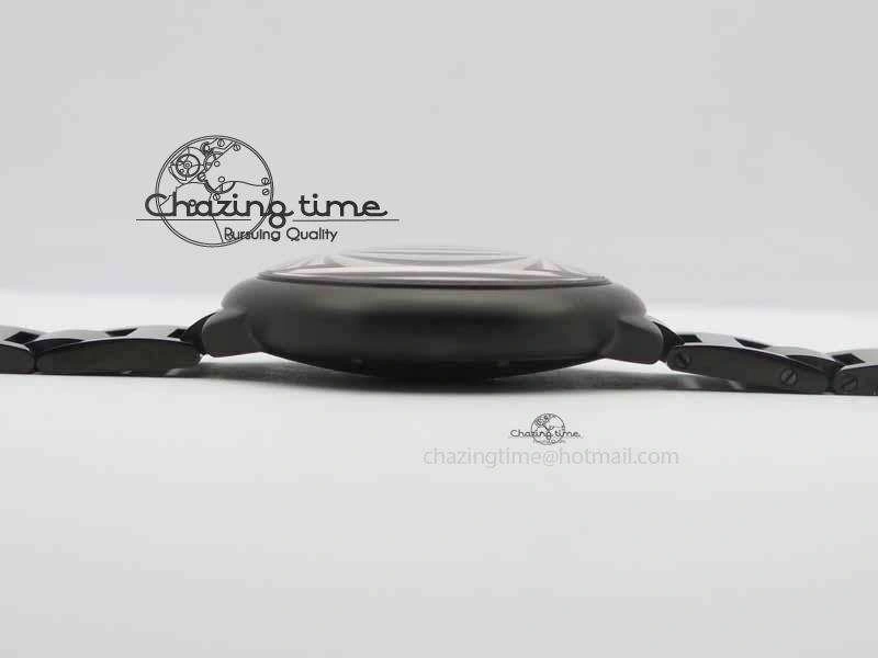 Breathable Ballon Bleu 42mm DLC JF Best Edition Black Dial On DLC Bracelet Miyota 6294