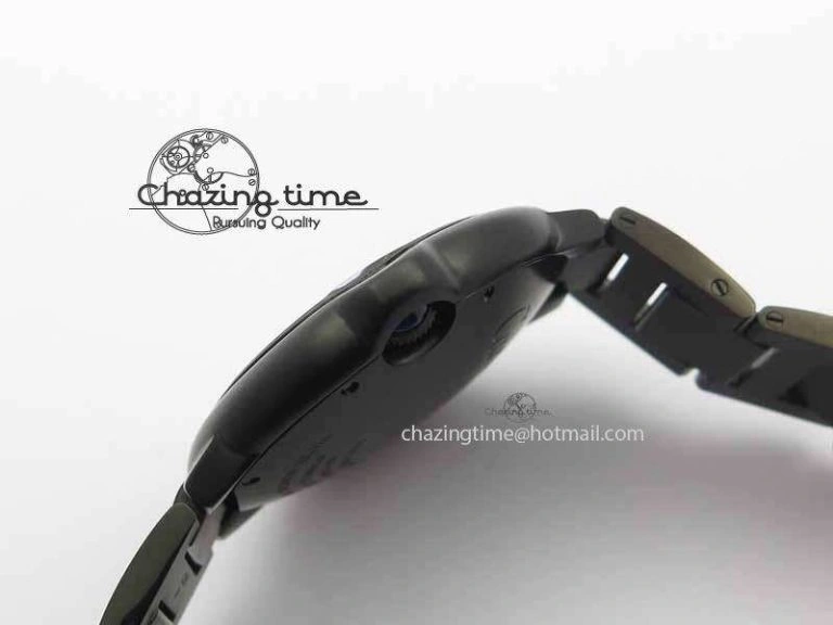 Breathable Ballon Bleu 42mm DLC JF Best Edition Black Dial On DLC Bracelet Miyota 6294