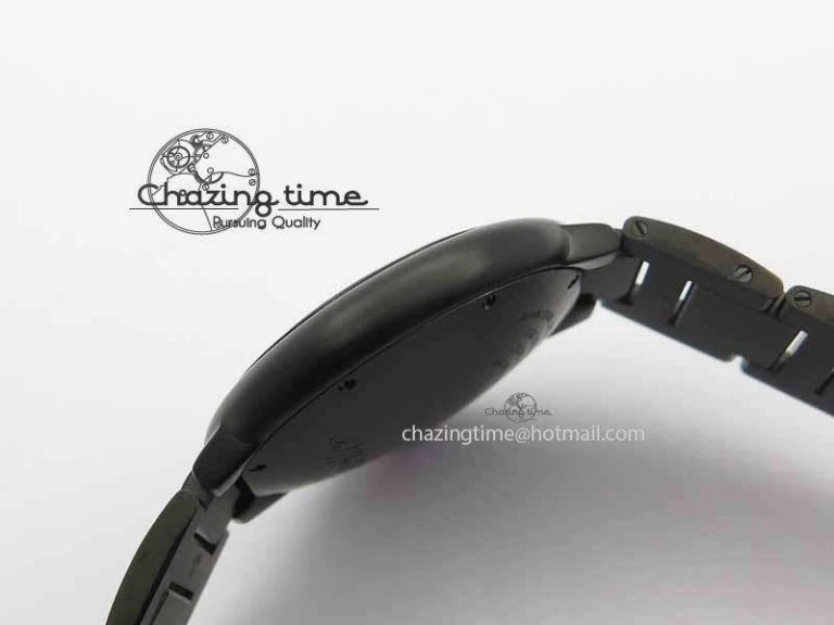 Breathable Ballon Bleu 42mm DLC JF Best Edition Black Dial On DLC Bracelet Miyota 6294
