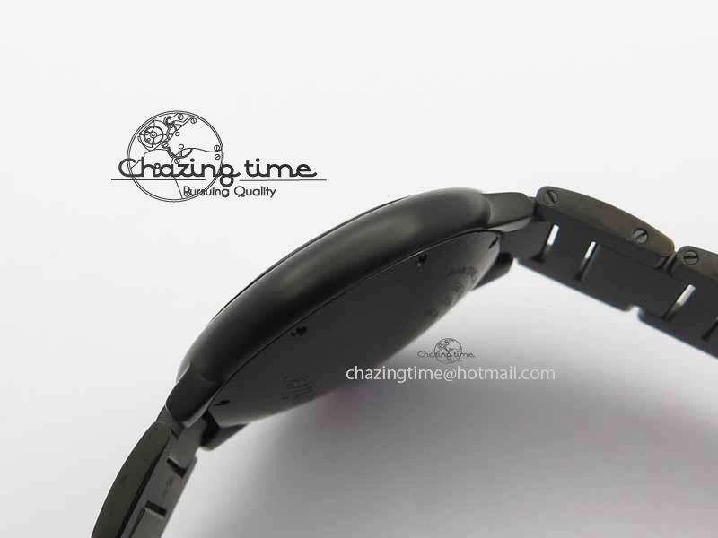 Breathable Ballon Bleu 42mm DLC JF Best Edition Black Dial On DLC Bracelet Miyota 6294