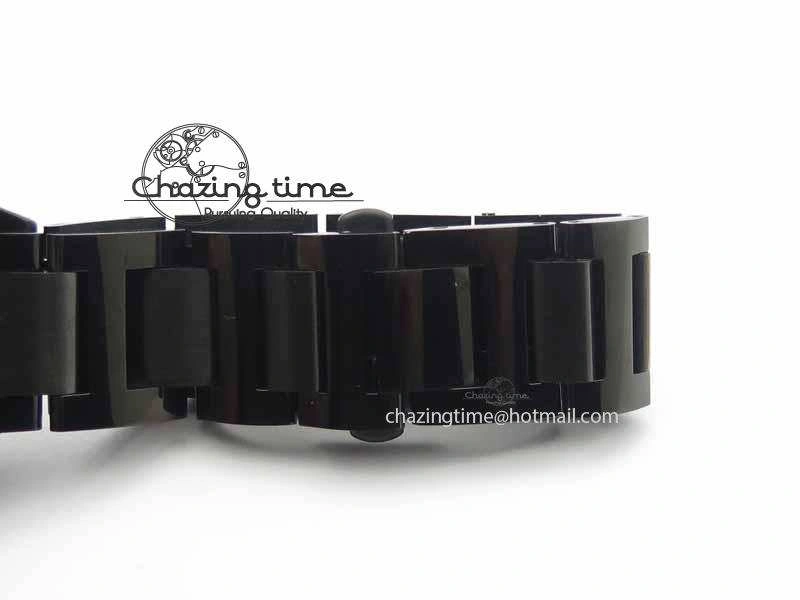 Breathable Ballon Bleu 42mm DLC JF Best Edition Black Dial On DLC Bracelet Miyota 6294