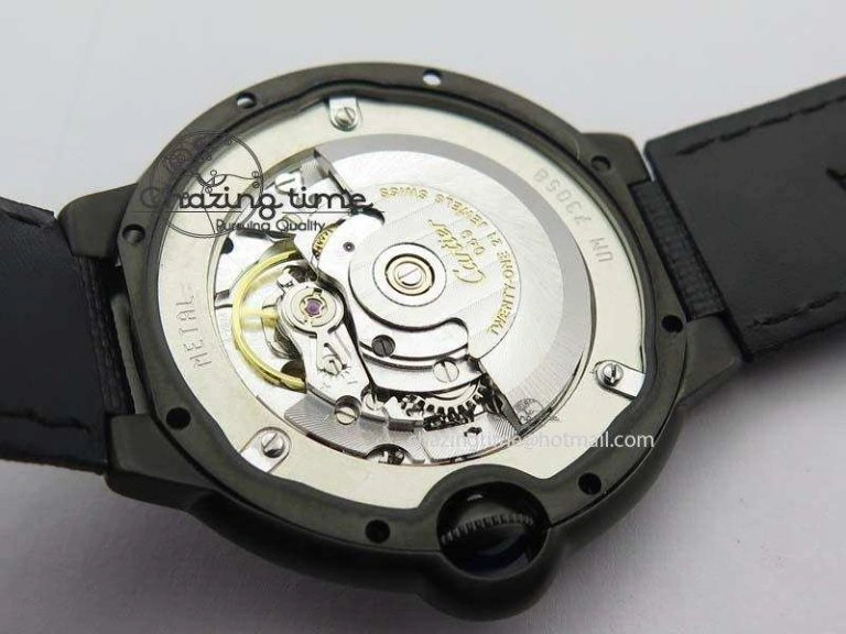 Functional Ballon Bleu 42mm DLC V6F Best Edition Black Dial On Black Nylon Strap A 6302