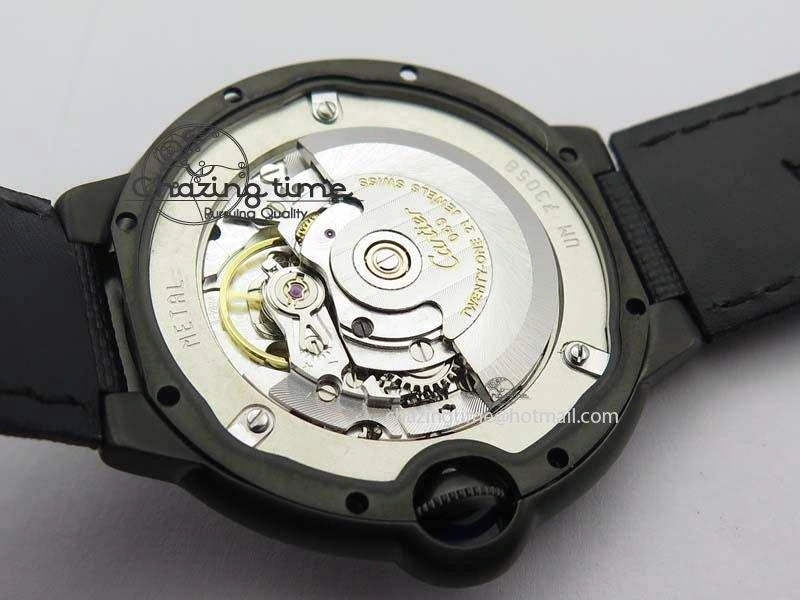 Functional Ballon Bleu 42mm DLC V6F Best Edition Black Dial On Black Nylon Strap A 6302