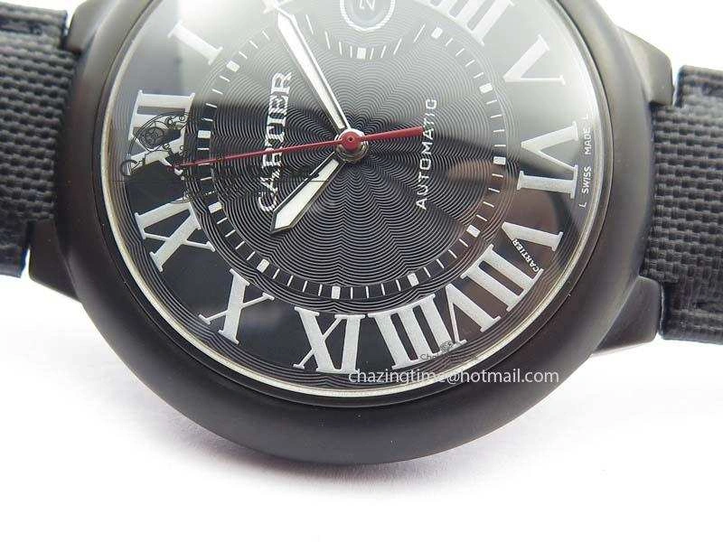 Functional Ballon Bleu 42mm DLC V6F Best Edition Black Dial On Black Nylon Strap A 6302