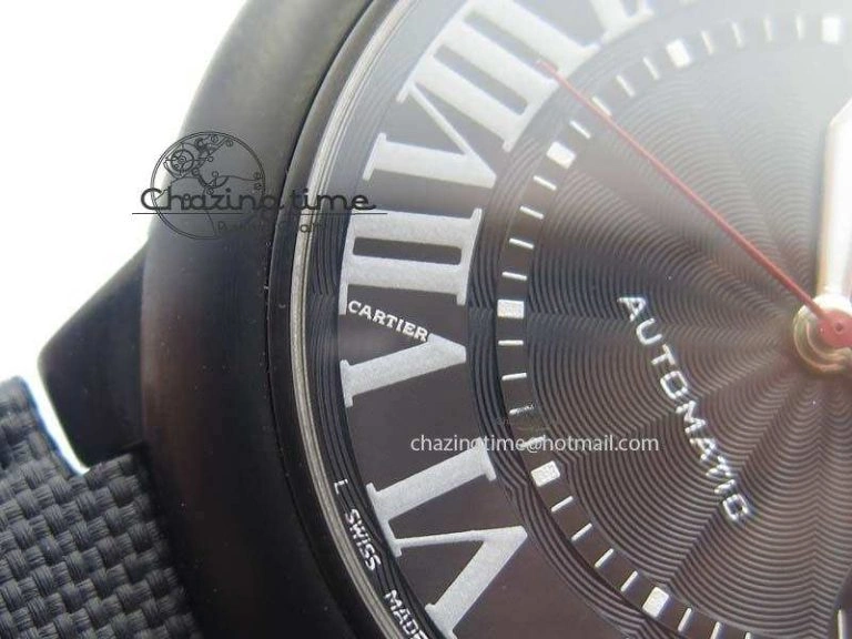 Functional Ballon Bleu 42mm DLC V6F Best Edition Black Dial On Black Nylon Strap A 6302