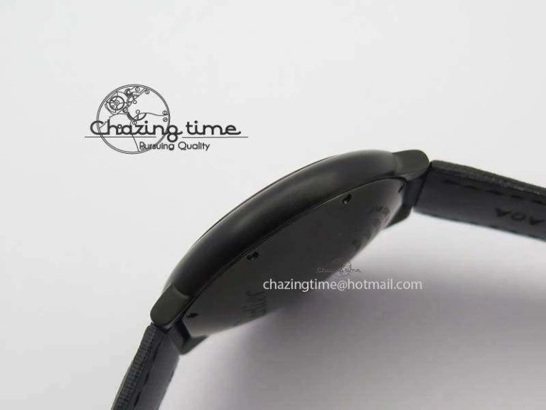 Functional Ballon Bleu 42mm DLC V6F Best Edition Black Dial On Black Nylon Strap A 6302
