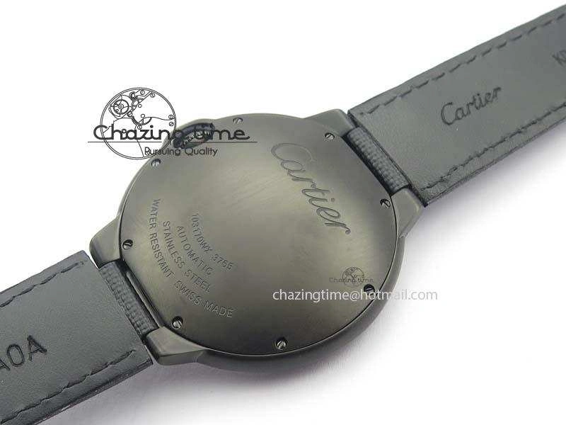 Functional Ballon Bleu 42mm DLC V6F Best Edition Black Dial On Black Nylon Strap A 6302