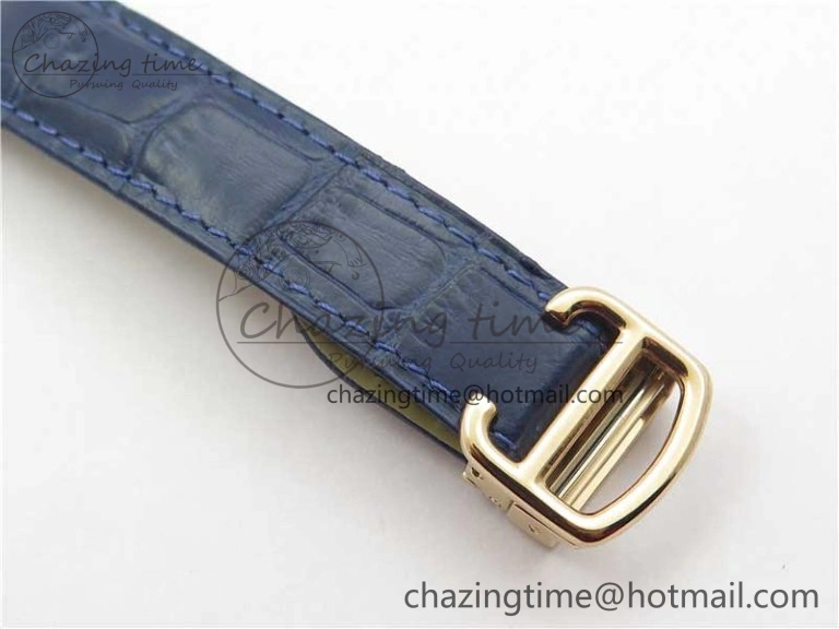 Unique Ballon Bleu 42mm RG V6F 1:1 Best Edition Blue Texture Dial on Blue Leather Strap A 6082