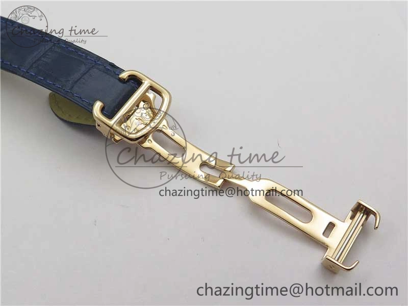 Unique Ballon Bleu 42mm RG V6F 1:1 Best Edition Blue Texture Dial on Blue Leather Strap A 6082