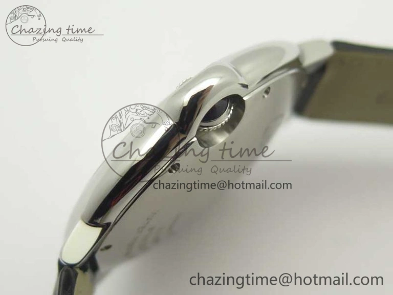 Ballon Bleu 42mm SS AF 1:1 Best Edition Black Texture Dial on Black Crocodile Strap A EyeCatching 6200