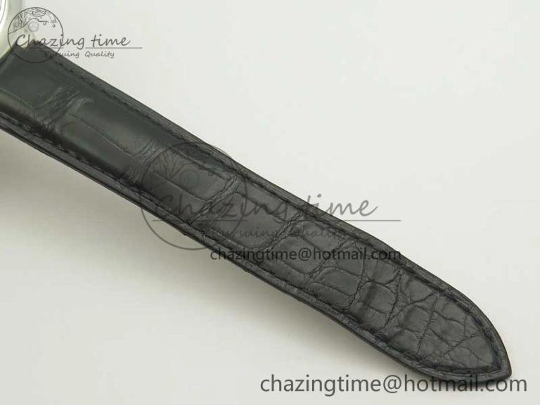 Ballon Bleu 42mm SS AF 1:1 Best Edition Black Texture Dial on Black Crocodile Strap A EyeCatching 6200