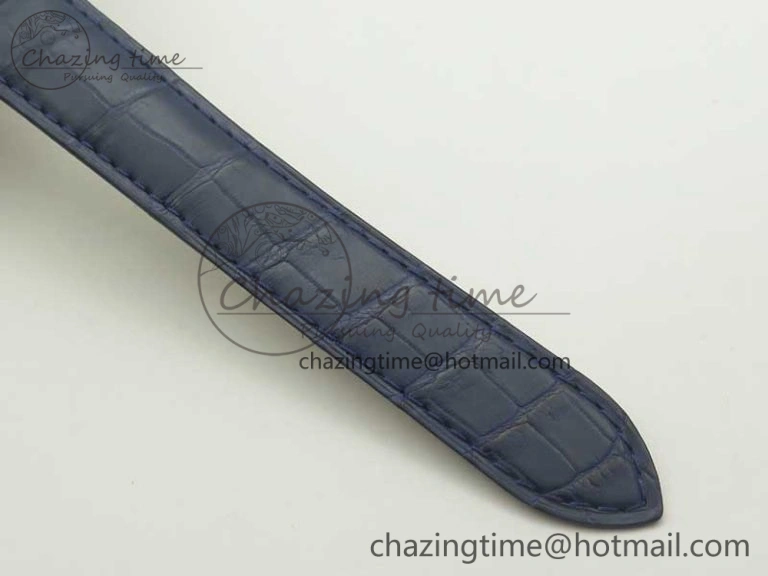 Ballon Bleu 42mm SS AF 1:1 Best Edition Blue Texture Dial on Blue Crocodile Strap A UrbanStyle 6204