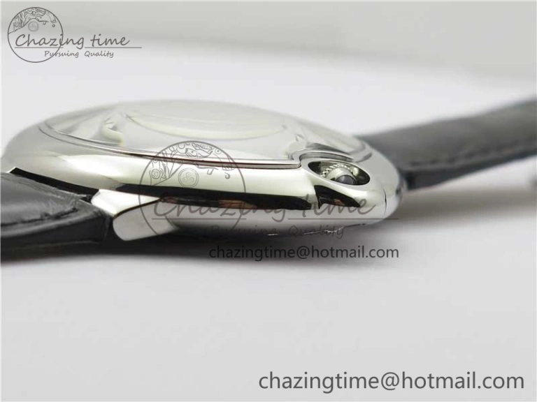 EasyMatch Ballon Bleu 42mm SS AF 1:1 Best Edition White Texture Dial on Black Croco Strap A 6088
