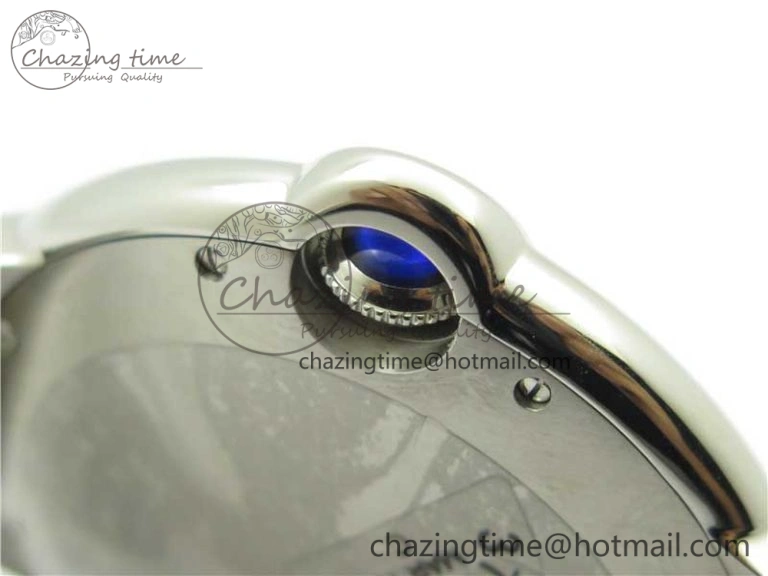 EasyMatch Ballon Bleu 42mm SS AF 1:1 Best Edition White Texture Dial on Black Croco Strap A 6088