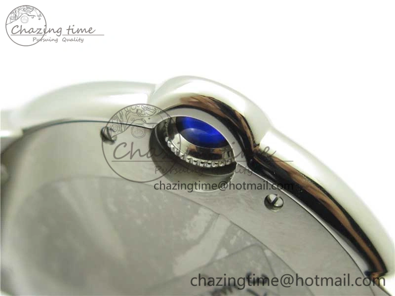 EasyMatch Ballon Bleu 42mm SS AF 1:1 Best Edition White Texture Dial on Black Croco Strap A 6088
