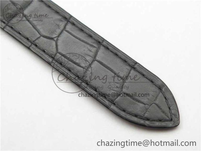 EasyMatch Ballon Bleu 42mm SS AF 1:1 Best Edition White Texture Dial on Black Croco Strap A 6088