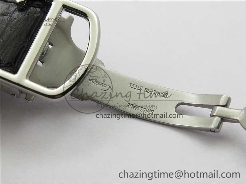 EasyMatch Ballon Bleu 42mm SS AF 1:1 Best Edition White Texture Dial on Black Croco Strap A 6088