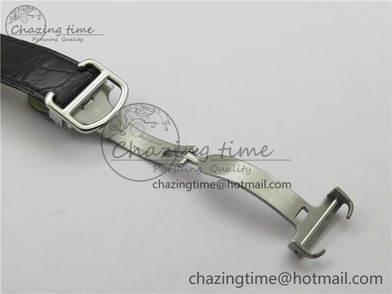 EasyMatch Ballon Bleu 42mm SS AF 1:1 Best Edition White Texture Dial on Black Croco Strap A 6088