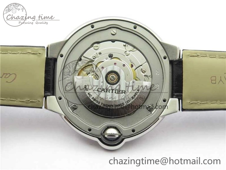 EasyMatch Ballon Bleu 42mm SS AF 1:1 Best Edition White Texture Dial on Black Croco Strap A 6088