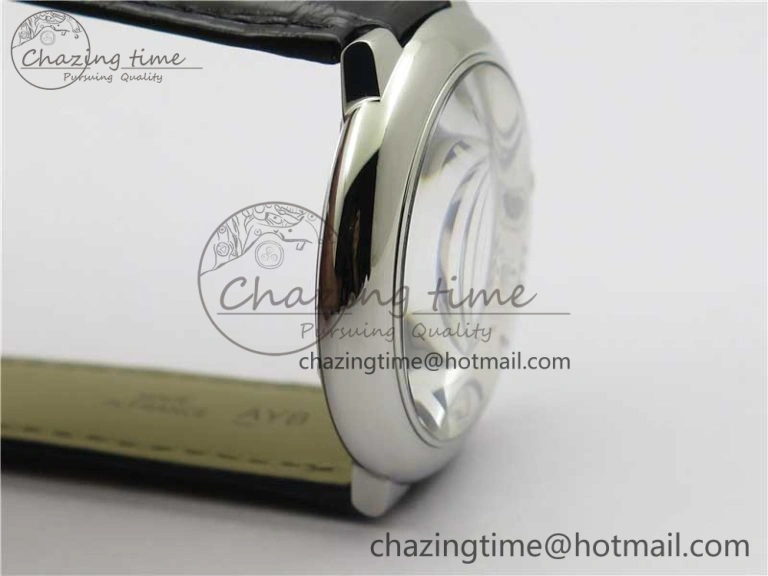 EasyMatch Ballon Bleu 42mm SS AF 1:1 Best Edition White Texture Dial on Black Croco Strap A 6088