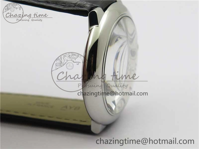 EasyMatch Ballon Bleu 42mm SS AF 1:1 Best Edition White Texture Dial on Black Croco Strap A 6088