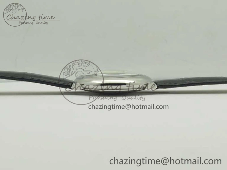 Ballon Bleu 42mm SS AF 1:1 Best Edition White Texture Dial on Black Crocodile Strap A Refined 6203