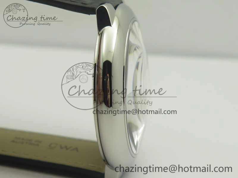 Ballon Bleu 42mm SS AF 1:1 Best Edition White Texture Dial on Black Crocodile Strap A Refined 6203