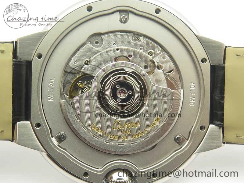 Ballon Bleu 42mm SS AF 1:1 Best Edition White Texture Dial on Black Crocodile Strap A Refined 6203