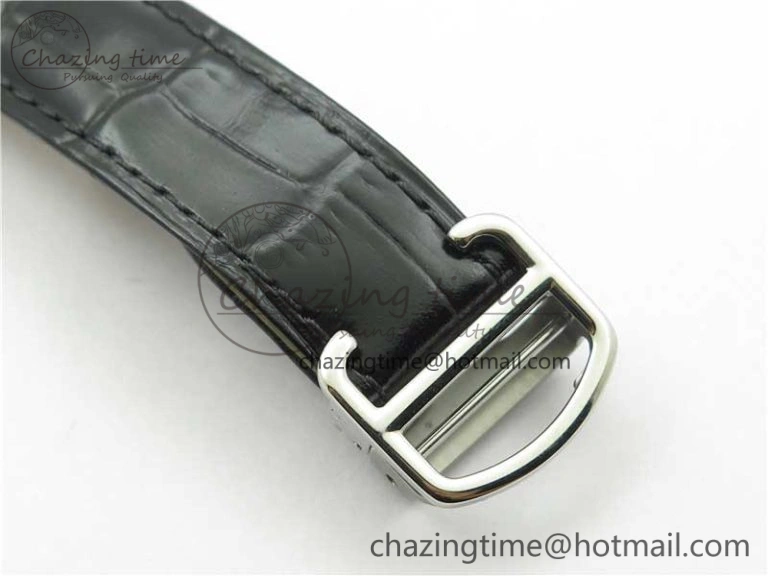 SmartChoice Ballon Bleu 42mm SS AF 1:1 Best Edition White Texture Dial on Black Leather Strap A 6087