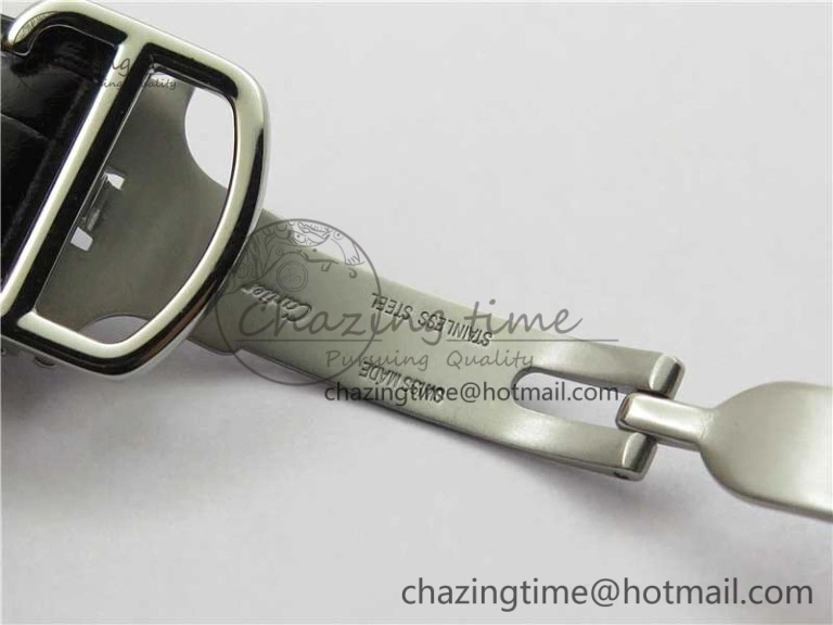 SmartChoice Ballon Bleu 42mm SS AF 1:1 Best Edition White Texture Dial on Black Leather Strap A 6087