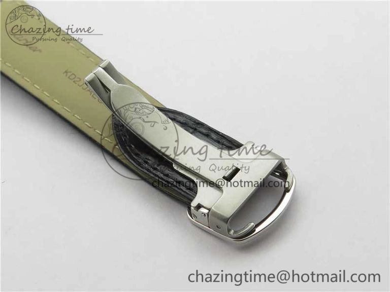 SmartChoice Ballon Bleu 42mm SS AF 1:1 Best Edition White Texture Dial on Black Leather Strap A 6087