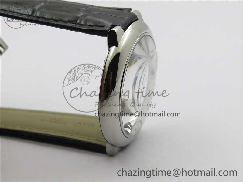 SmartChoice Ballon Bleu 42mm SS AF 1:1 Best Edition White Texture Dial on Black Leather Strap A 6087