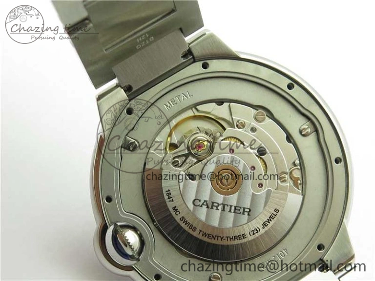 Casual Ballon Bleu 42mm SS AF 1:1 Best Edition White Texture Dial on SS Bracelet A 6084