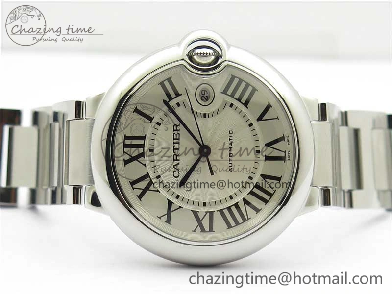 Casual Ballon Bleu 42mm SS AF 1:1 Best Edition White Texture Dial on SS Bracelet A 6084
