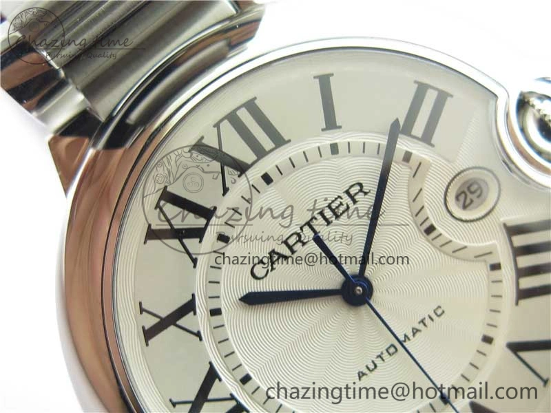 Casual Ballon Bleu 42mm SS AF 1:1 Best Edition White Texture Dial on SS Bracelet A 6084
