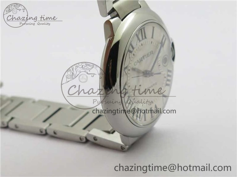 Casual Ballon Bleu 42mm SS AF 1:1 Best Edition White Texture Dial on SS Bracelet A 6084