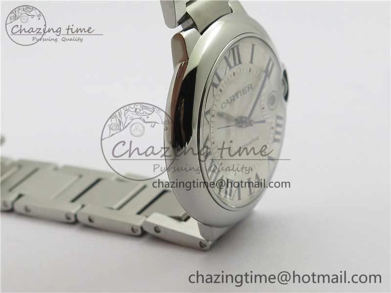 Casual Ballon Bleu 42mm SS AF 1:1 Best Edition White Texture Dial on SS Bracelet A 6084