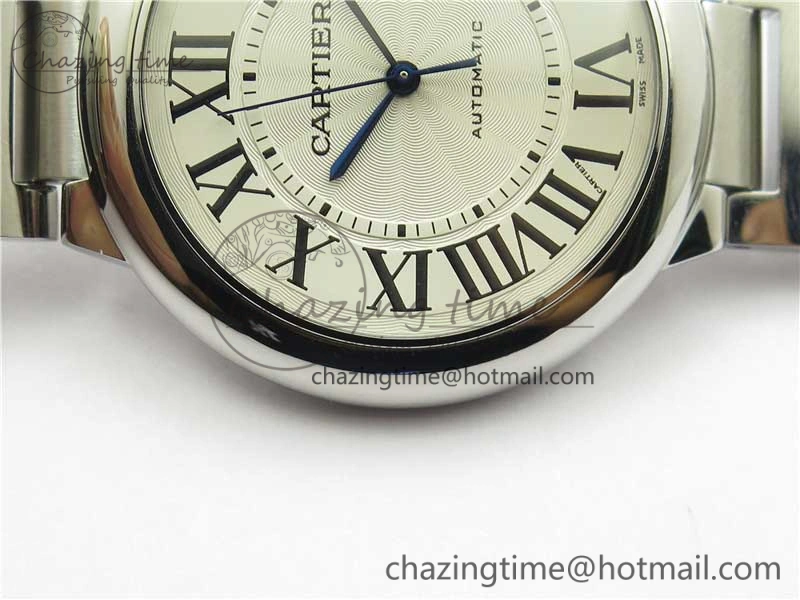 Casual Ballon Bleu 42mm SS AF 1:1 Best Edition White Texture Dial on SS Bracelet A 6084