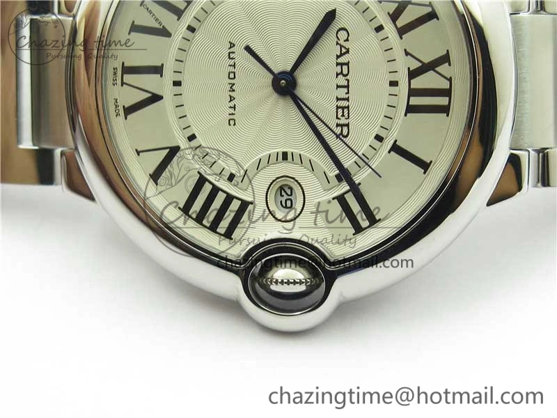 Casual Ballon Bleu 42mm SS AF 1:1 Best Edition White Texture Dial on SS Bracelet A 6084
