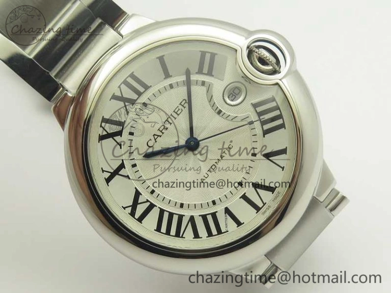 Soft Ballon Bleu 42mm SS AF 1:1 Best Edition White Texture Dial on SS Bracelet A 6191
