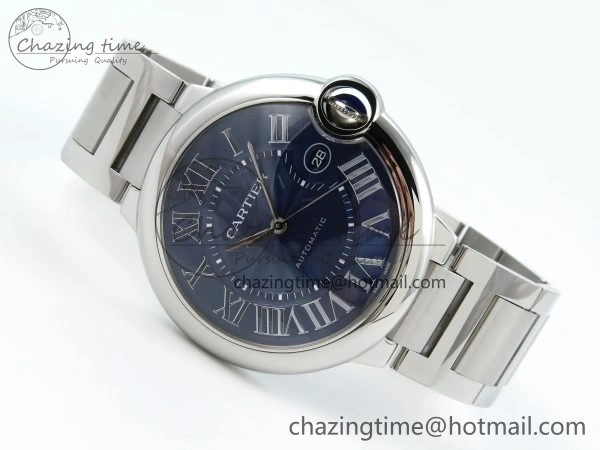 Ballon Bleu 42mm SS CHF 1:1 Best Edition Blue Texture Dial on SS Bracelet A RelaxedFit 6041