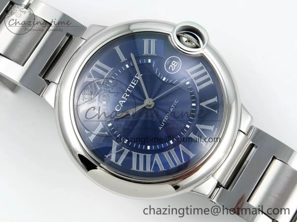 Ballon Bleu 42mm SS CHF 1:1 Best Edition Blue Texture Dial on SS Bracelet A RelaxedFit 6041