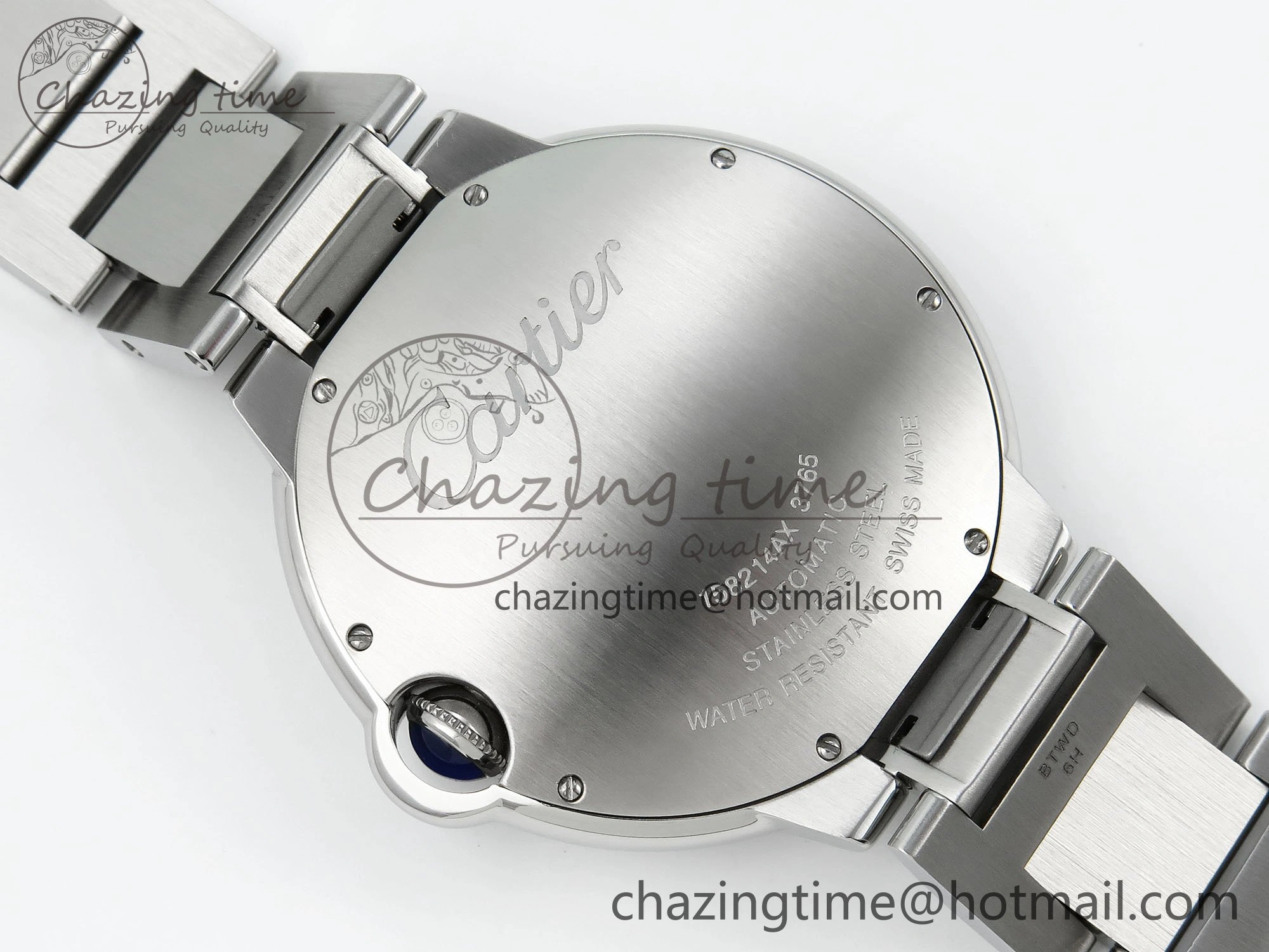 Ballon Bleu 42mm SS CHF 1:1 Best Edition Blue Texture Dial on SS Bracelet A RelaxedFit 6041