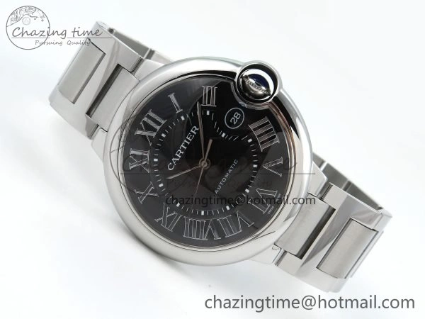 Functional Ballon Bleu 42mm SS CHF 1:1 Best Edition Grey Texture Dial on SS Bracelet A 6038