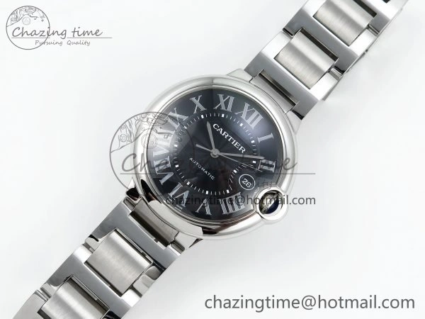 Functional Ballon Bleu 42mm SS CHF 1:1 Best Edition Grey Texture Dial on SS Bracelet A 6038