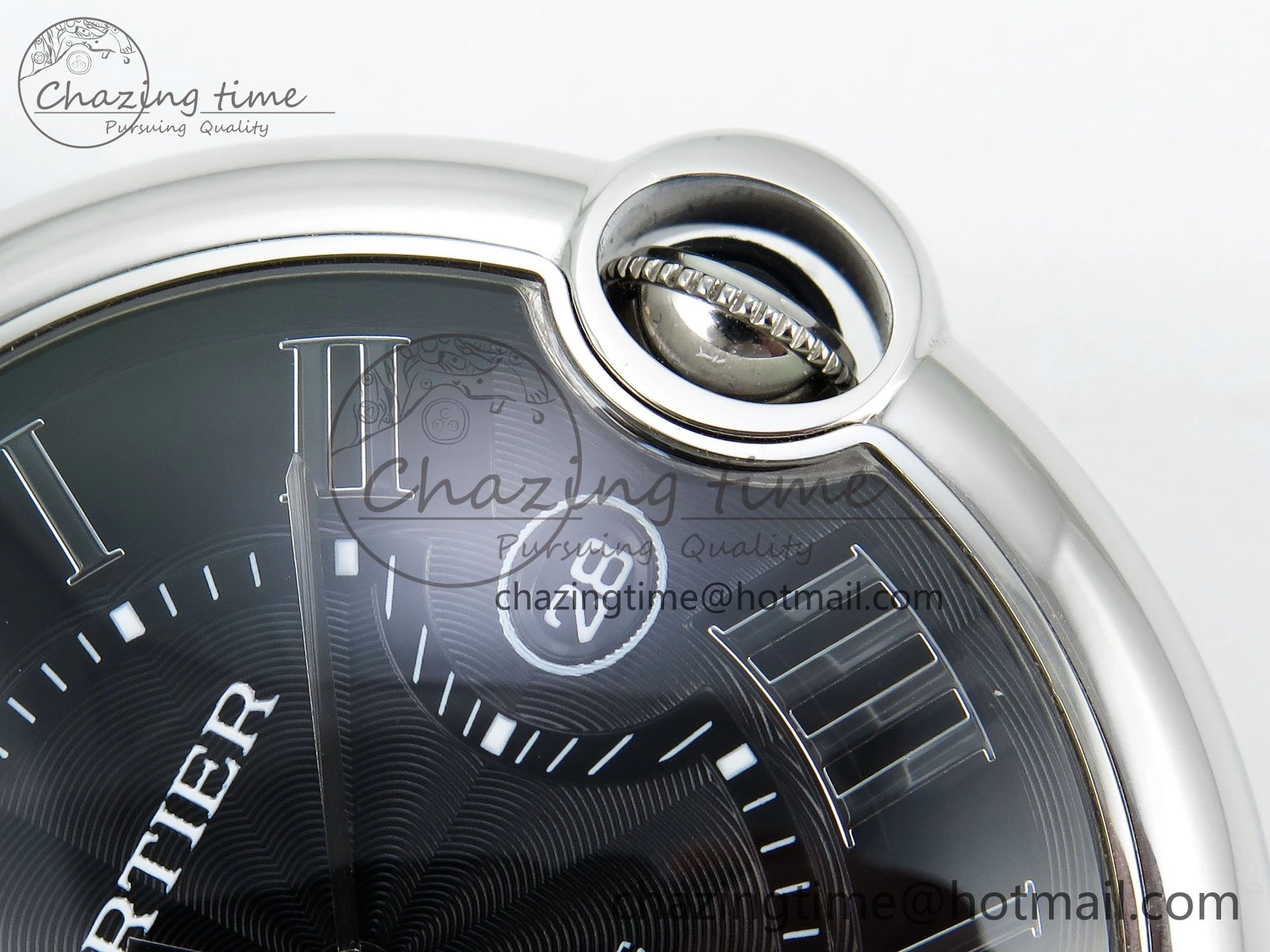 Functional Ballon Bleu 42mm SS CHF 1:1 Best Edition Grey Texture Dial on SS Bracelet A 6038