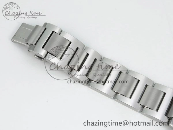 Popular Ballon Bleu 42mm SS CHF 1:1 Best Edition White Texture Dial 1Line Diamonds Bezel on SS Bracelet A 5977