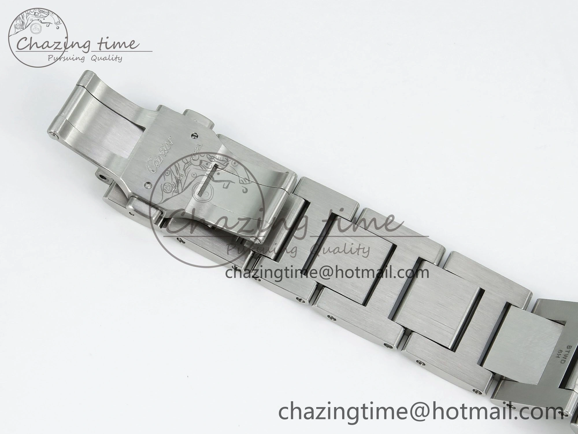 Popular Ballon Bleu 42mm SS CHF 1:1 Best Edition White Texture Dial 1Line Diamonds Bezel on SS Bracelet A 5977